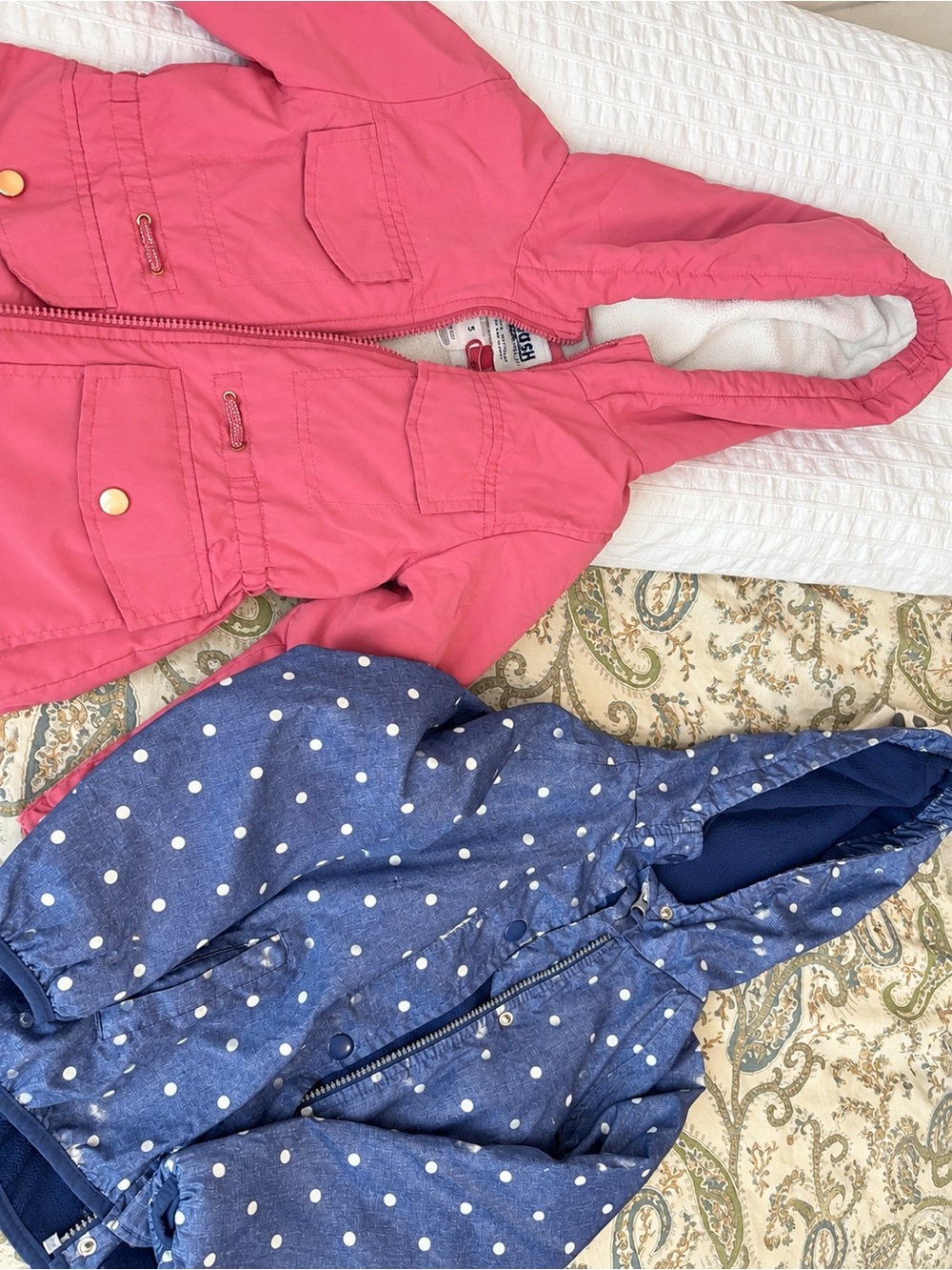 Oshkosh size 5t/5 jackets for twins warm and fuzzy/waterproof